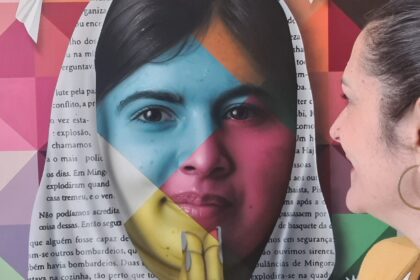Malala Youzafzai, retratada pelo artista Eduardo Kobra